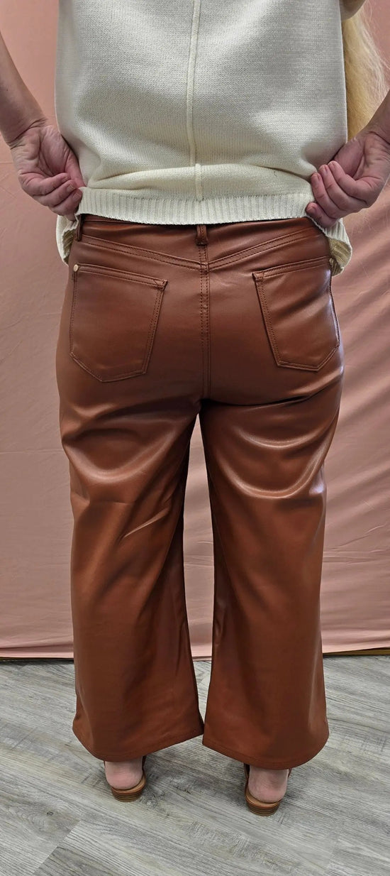 Kendall Faux Leather Crops Judy Blue