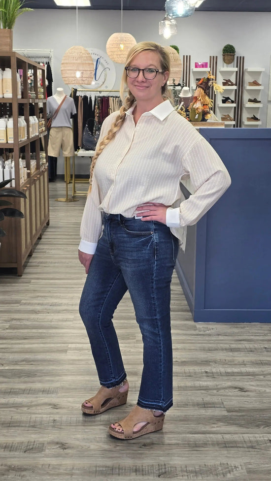 Giselle Stripe Button-Up Allie Rose