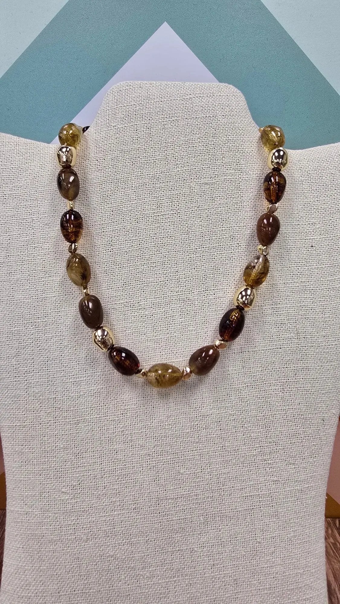 Toffee Trails Beaded Necklace What's Hot