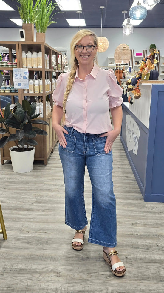 Cyrus Crop Wide leg MIca