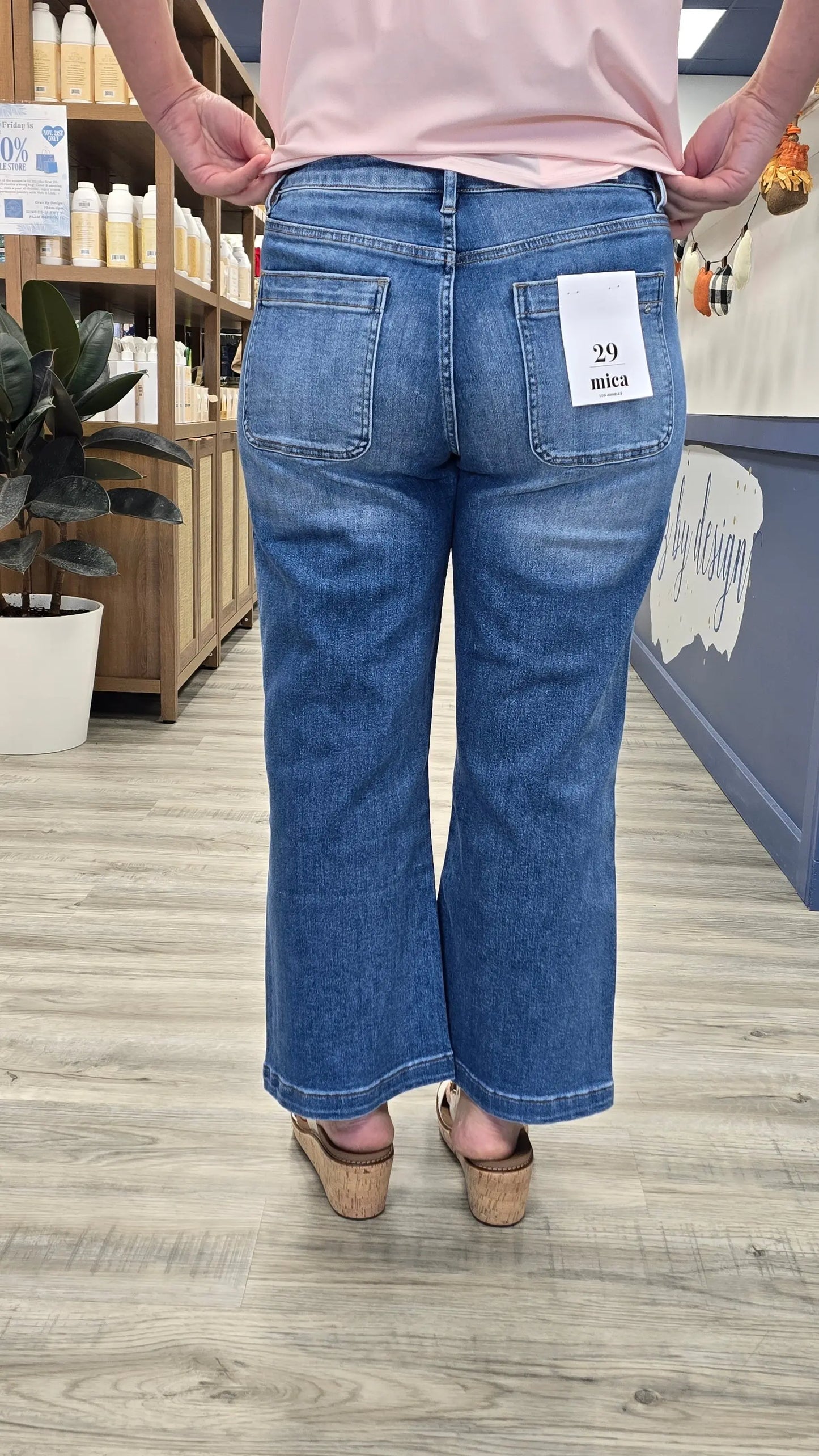 Cyrus Crop Wide leg MIca