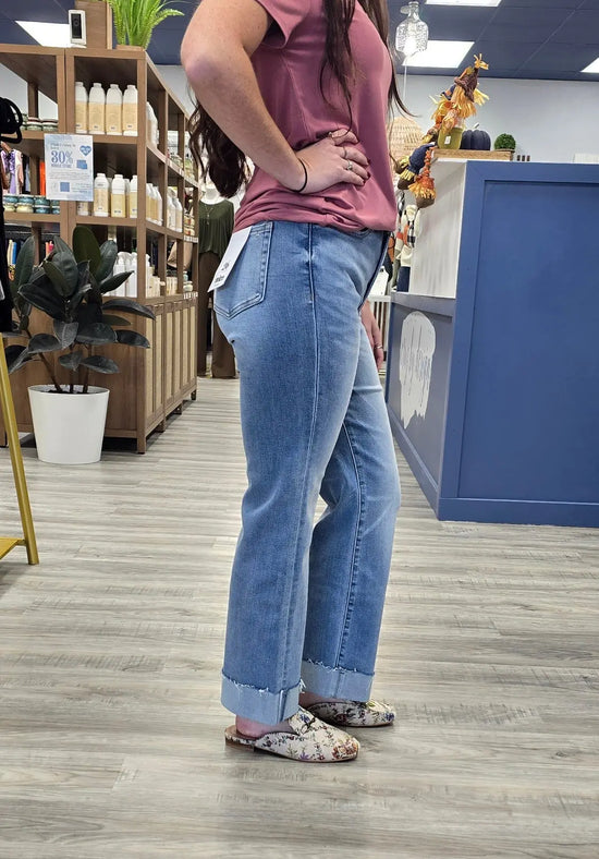 Briar Straight Leg with Cuffed Hem MIca