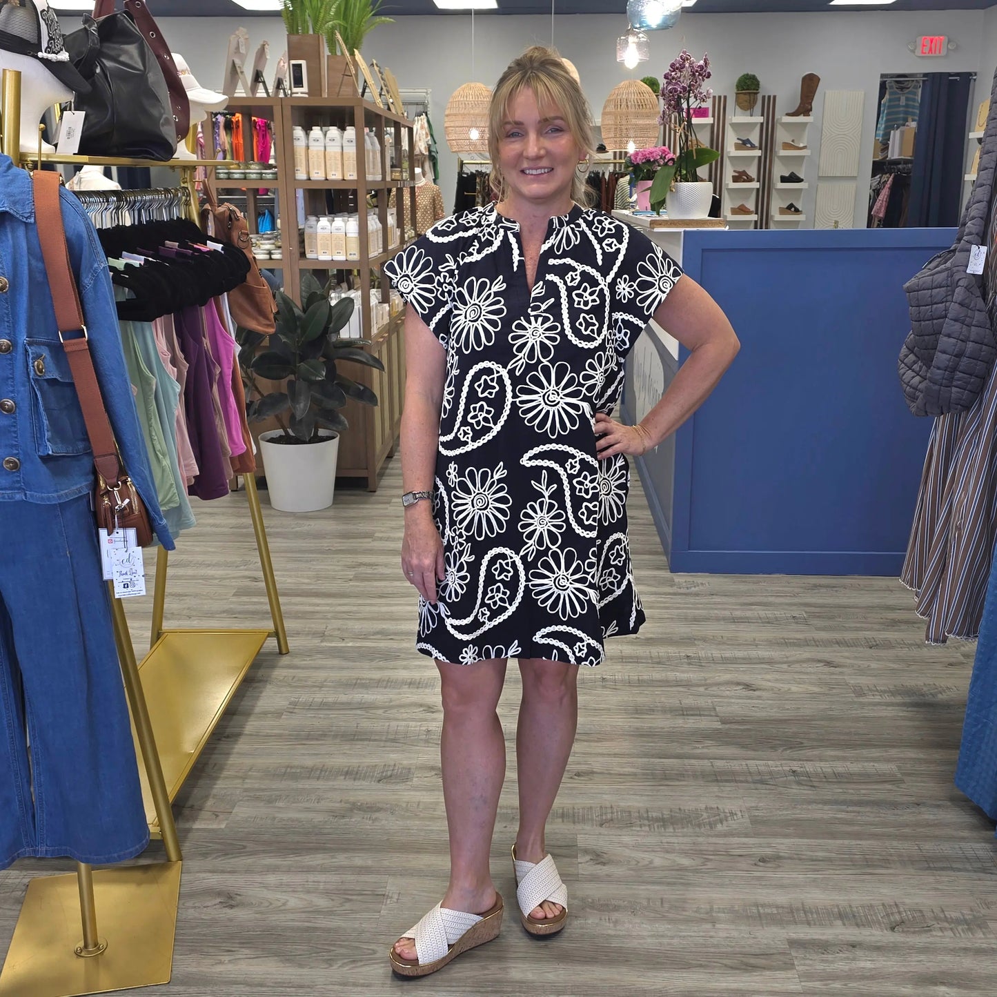 floral dress pinch