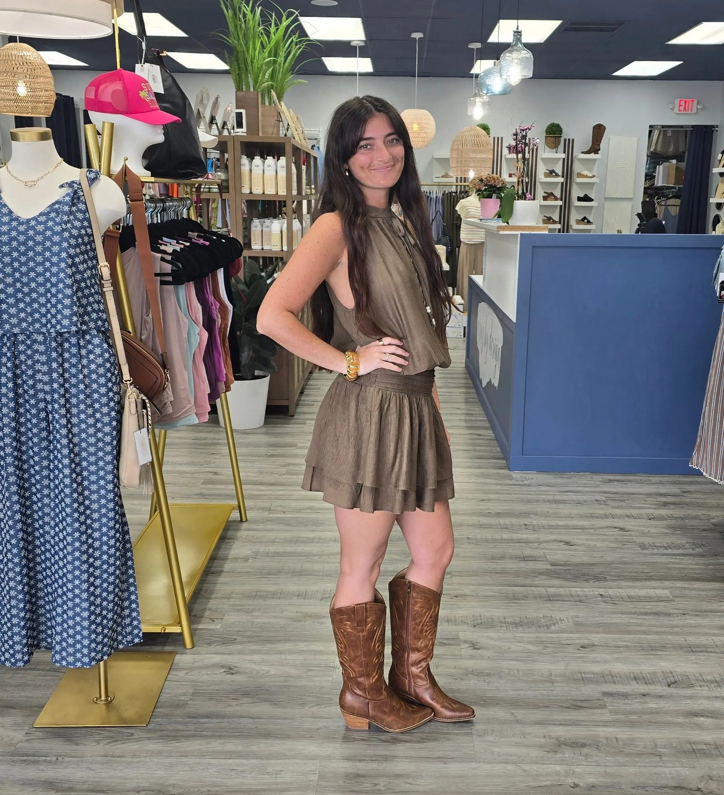 halter dress mustard seed