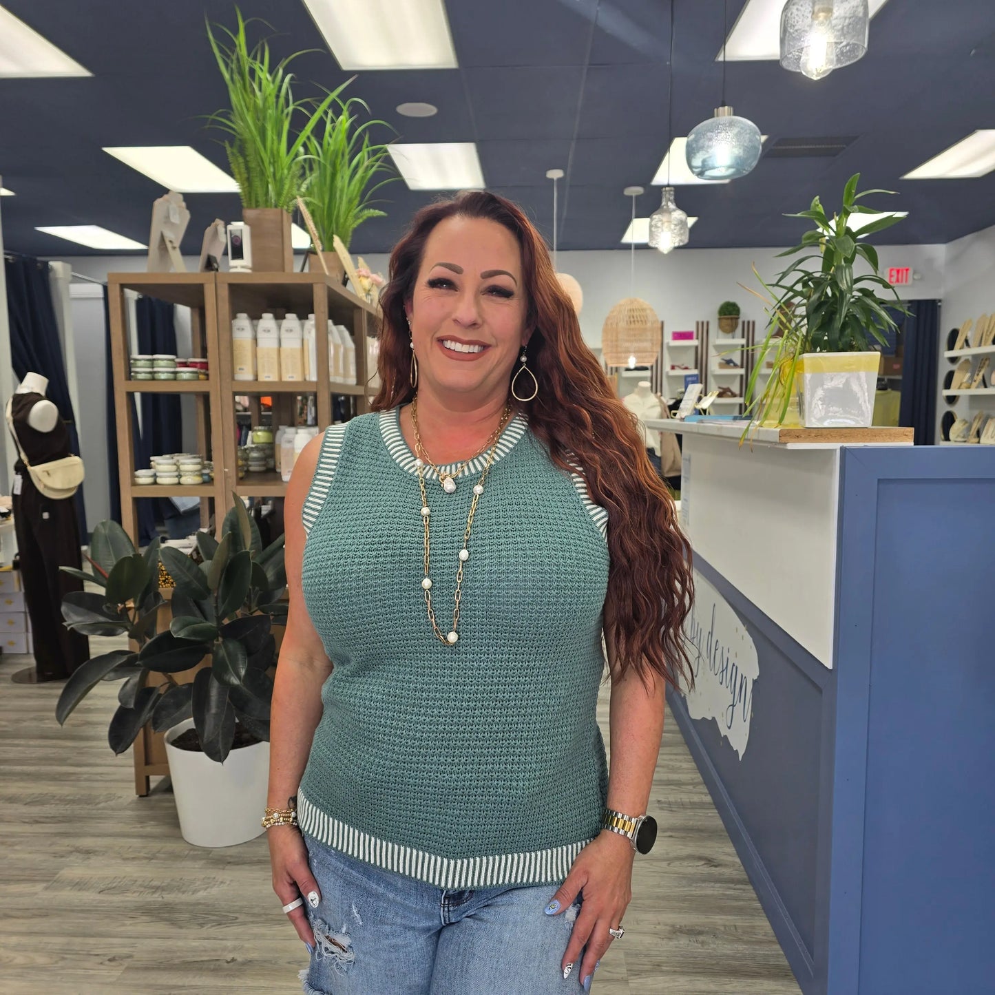 Teagan Sleeveless Sweater stac