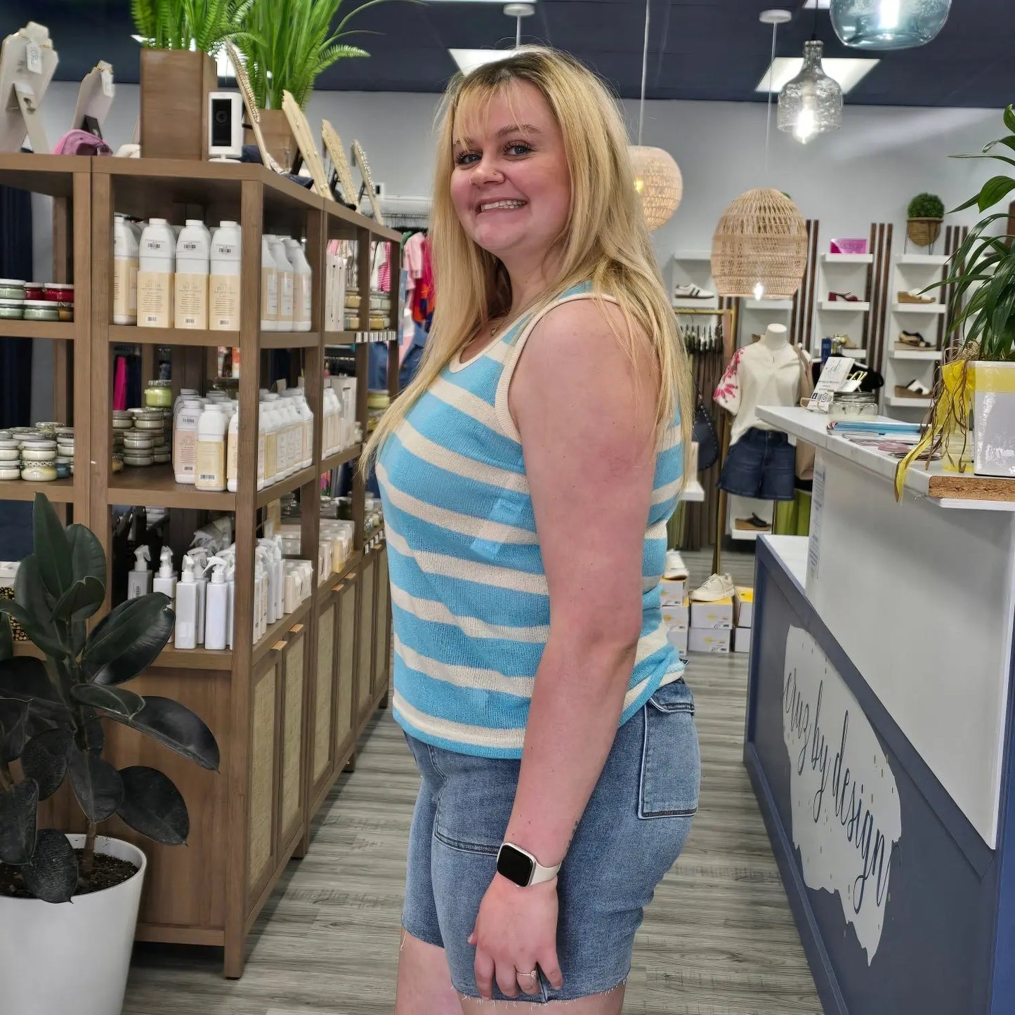 The Seabreeze Striped Tank Tribal