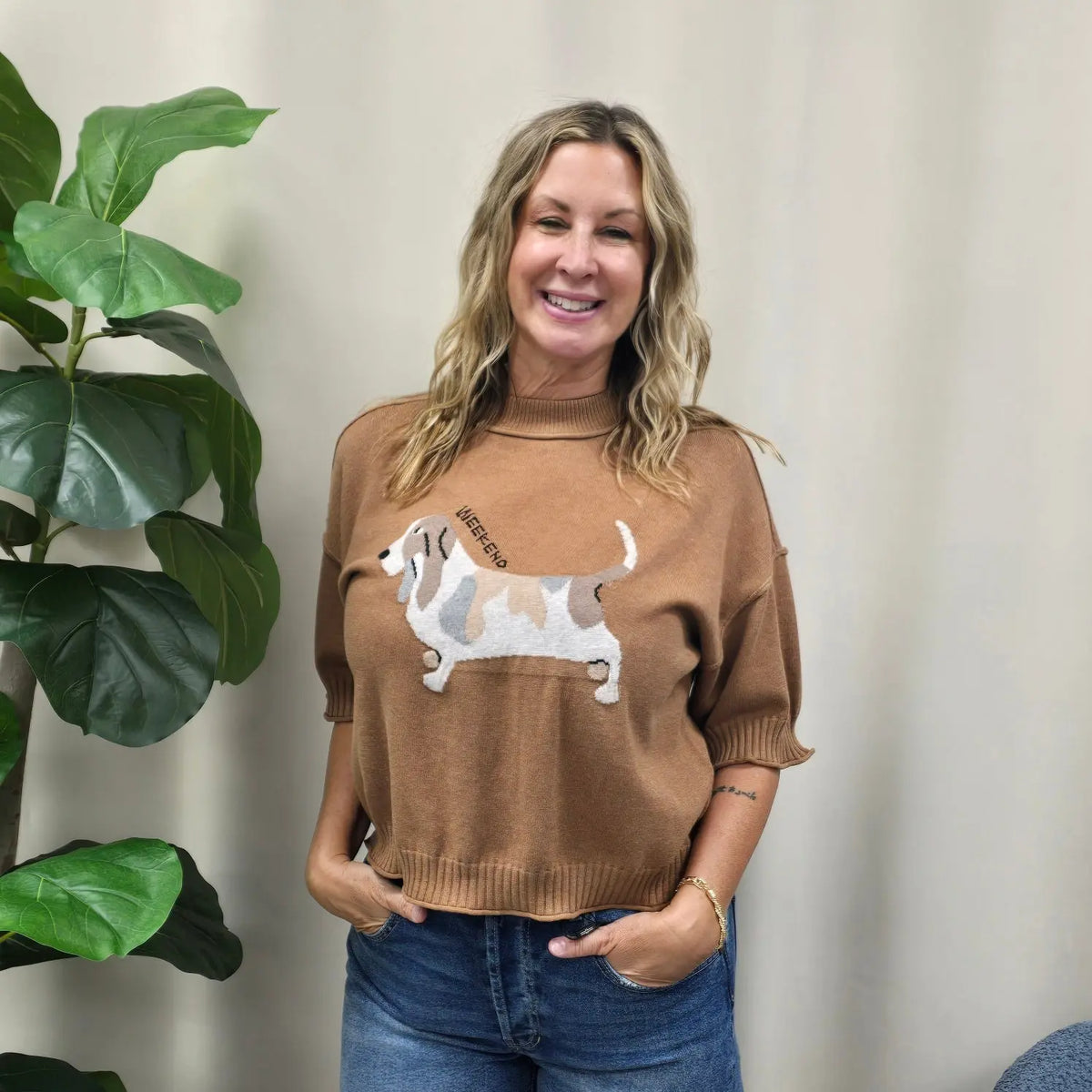 Willa Dachshund Sweater Mystree