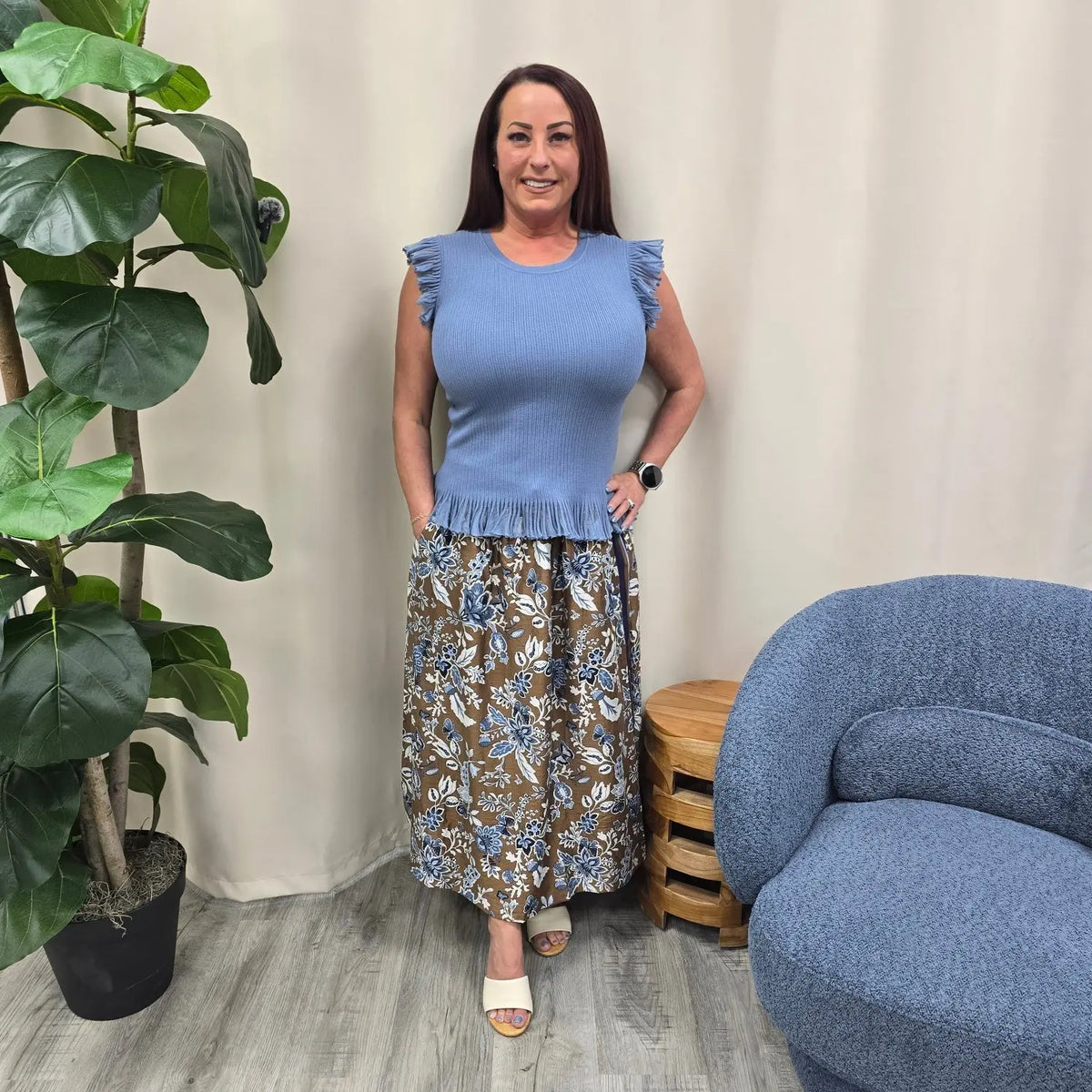 skirt with belt current air