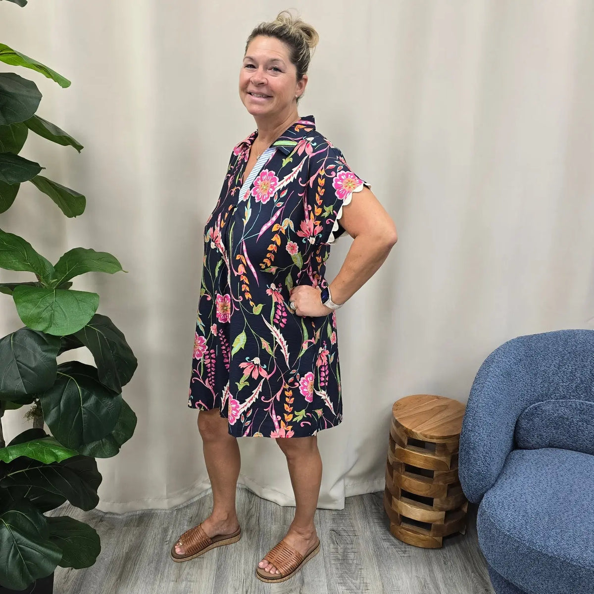 floral dress THML