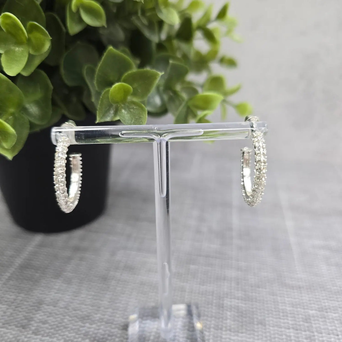 Mill Creek Pave Hoop Earring Caroline Hill