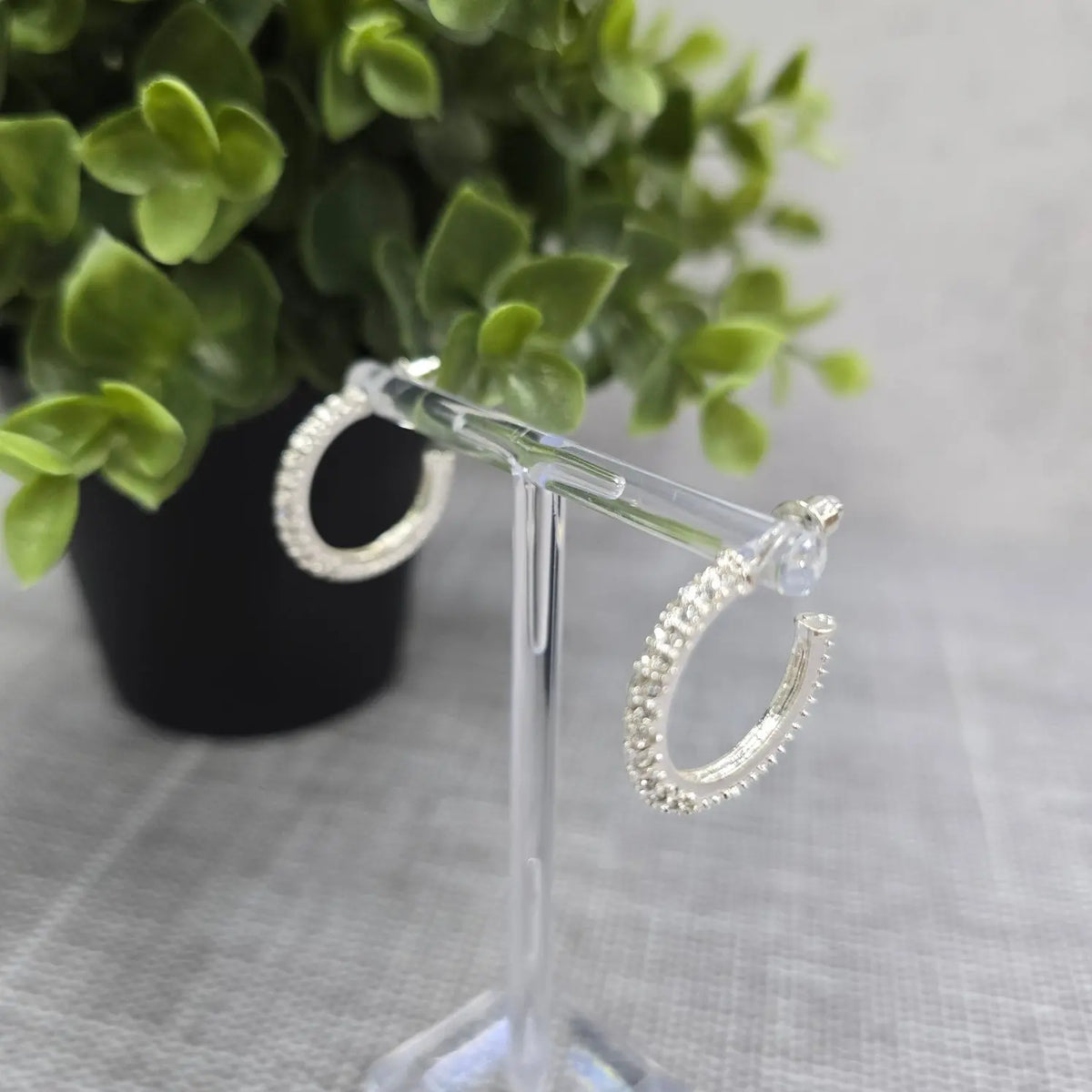 Mill Creek Pave Hoop Earring Caroline Hill