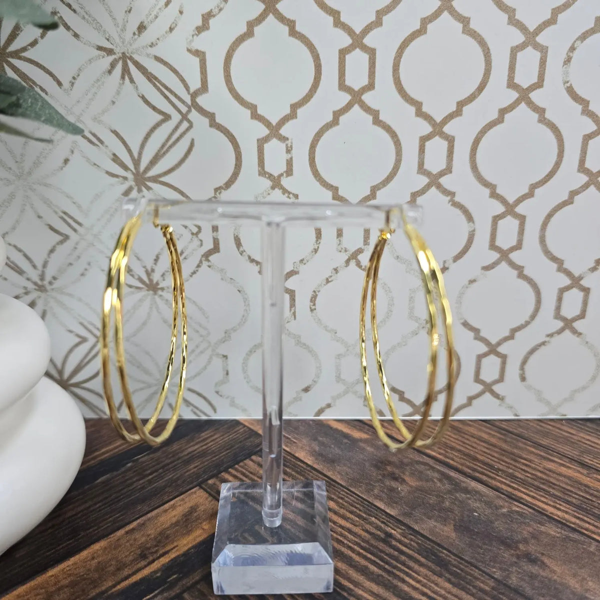 Allview Beveled Hoop Earring Caroline Hill