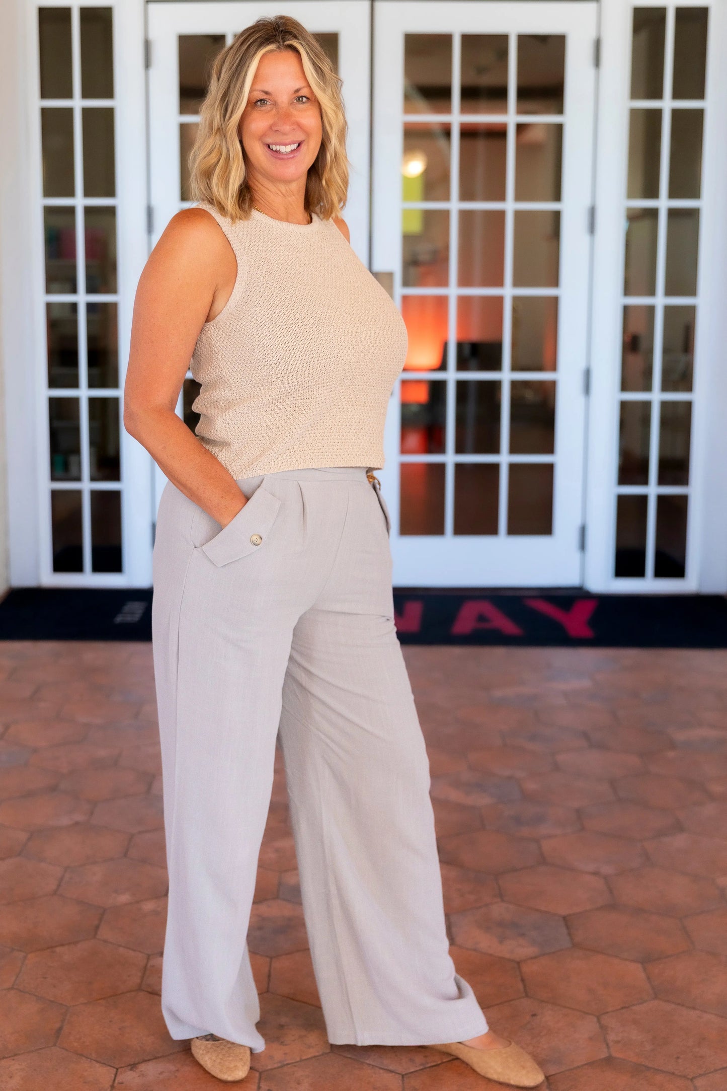 Shimmer Crochet Knit Tank Allie Rose