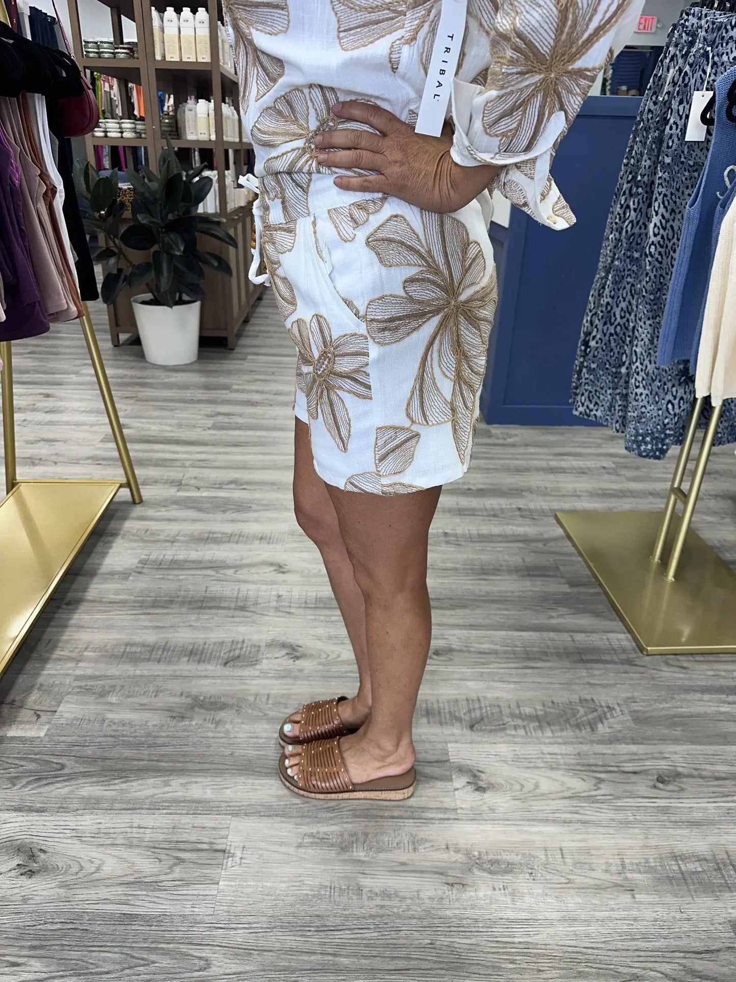 Madison Embroidery Shorts Tribal