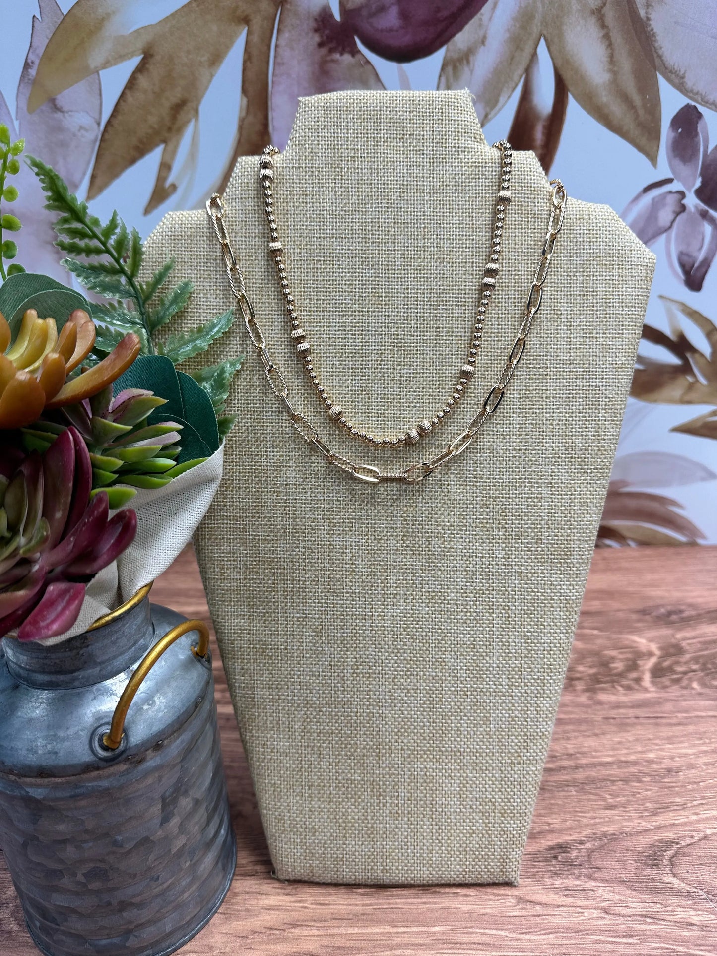 Water Resistant Dual Layer Gold Necklace What's Hot
