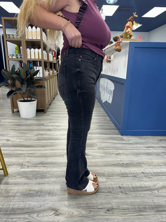 Logan Black Tummy Control Bootcut Judy Blue