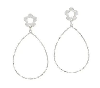 Flower Stud Open Teardrop Multi Colors What's Hot