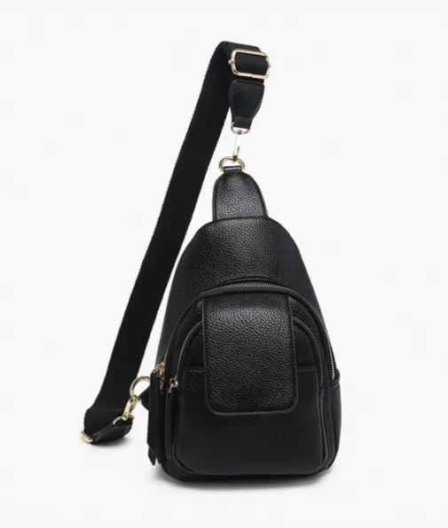 Sophia Sling Bag w/ Flapover Pocket Jen & Co