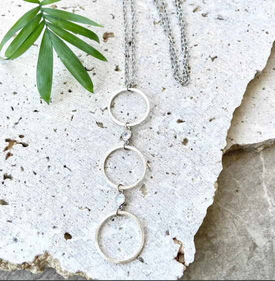 Silver Crystal Necklace VB & Co Designs