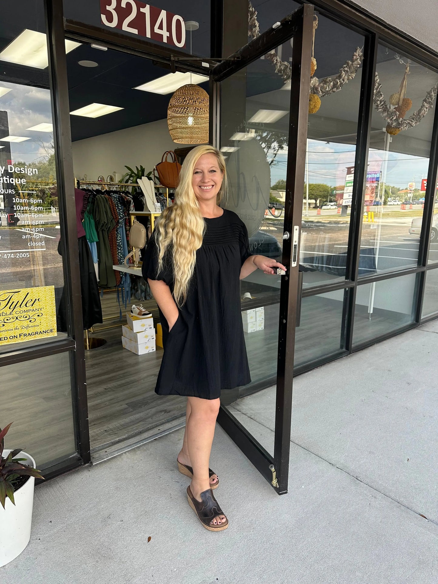 Avalon Balloon Sleeve Dress Allie Rose