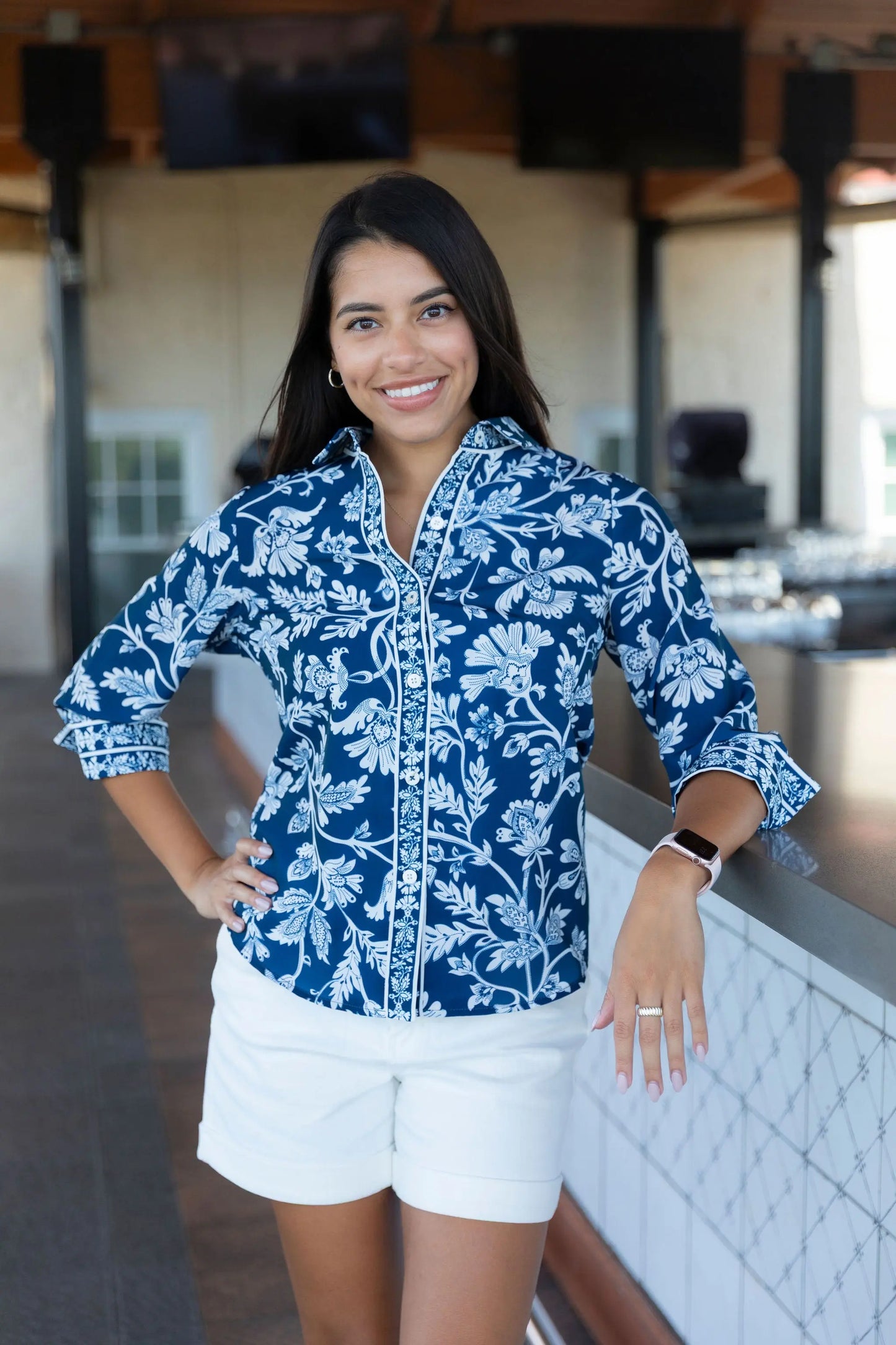 Boyfriend Shirt - Stunning Navy Gretchen Scott