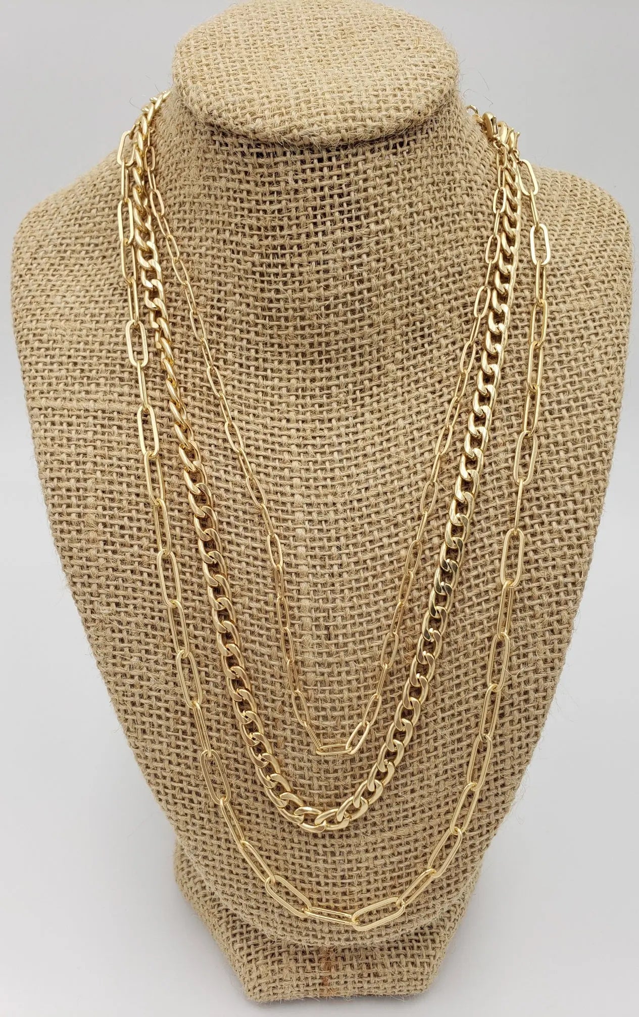 3 Strand Chains Necklace What's Hot