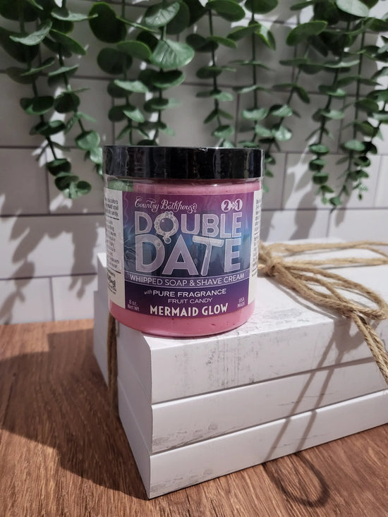 Double Date Whipped Soap & Shave Cream - Mermaid Glow Country Bathhouse