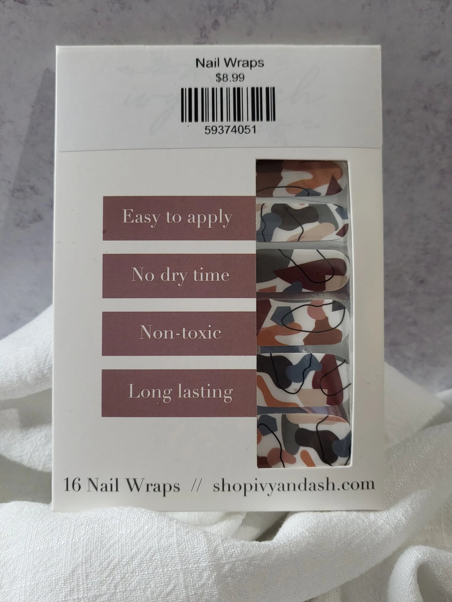 Nail Wrap - Abstract Autumn Ivy & Ash