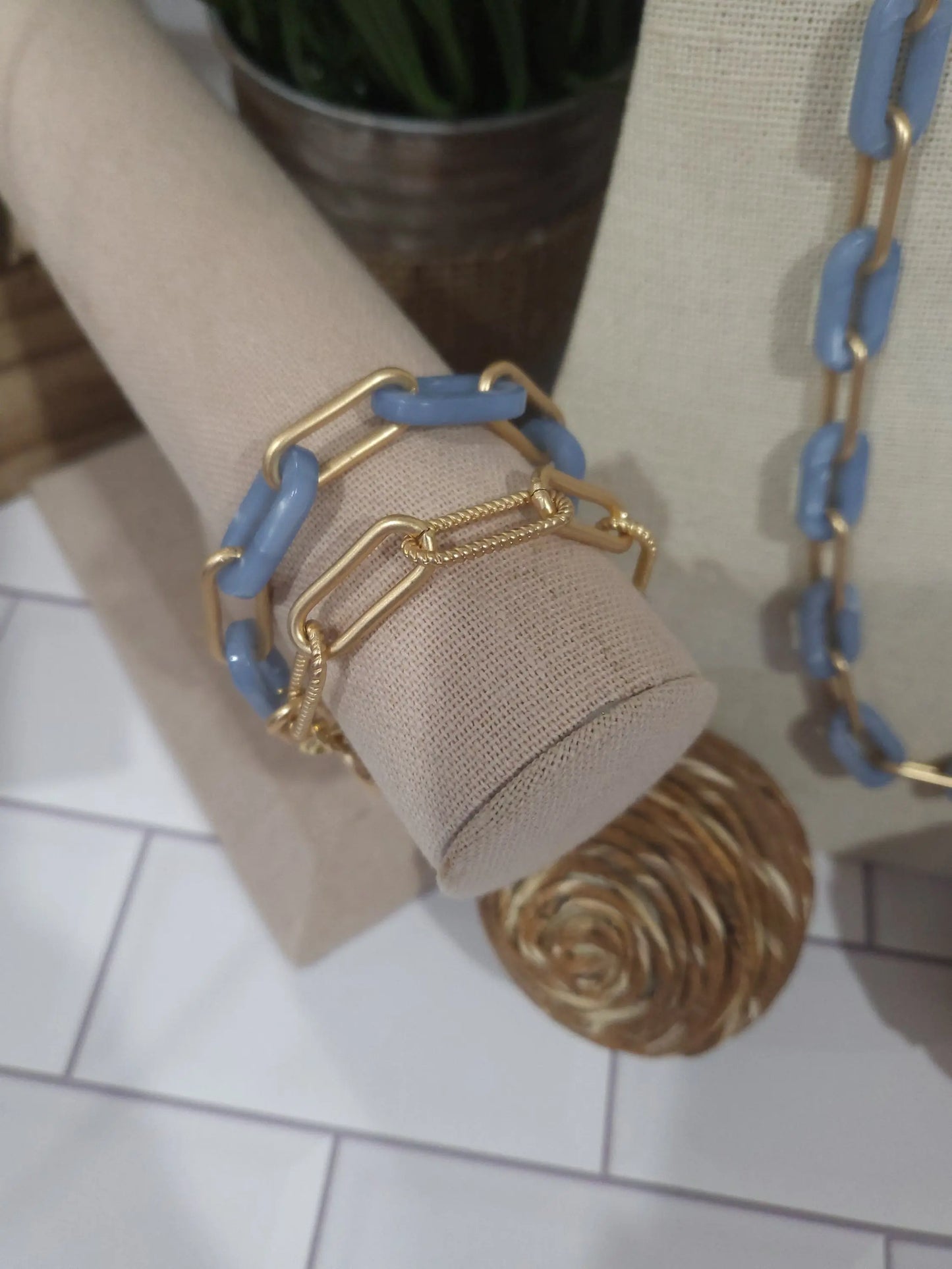 Marbled Resin & Paperclip Bracelet Zenzii