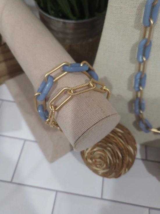 Marbled Resin & Paperclip Bracelet Zenzii