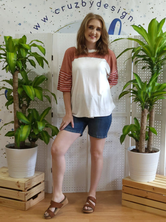 Rusty Stripes Top Ces Femme