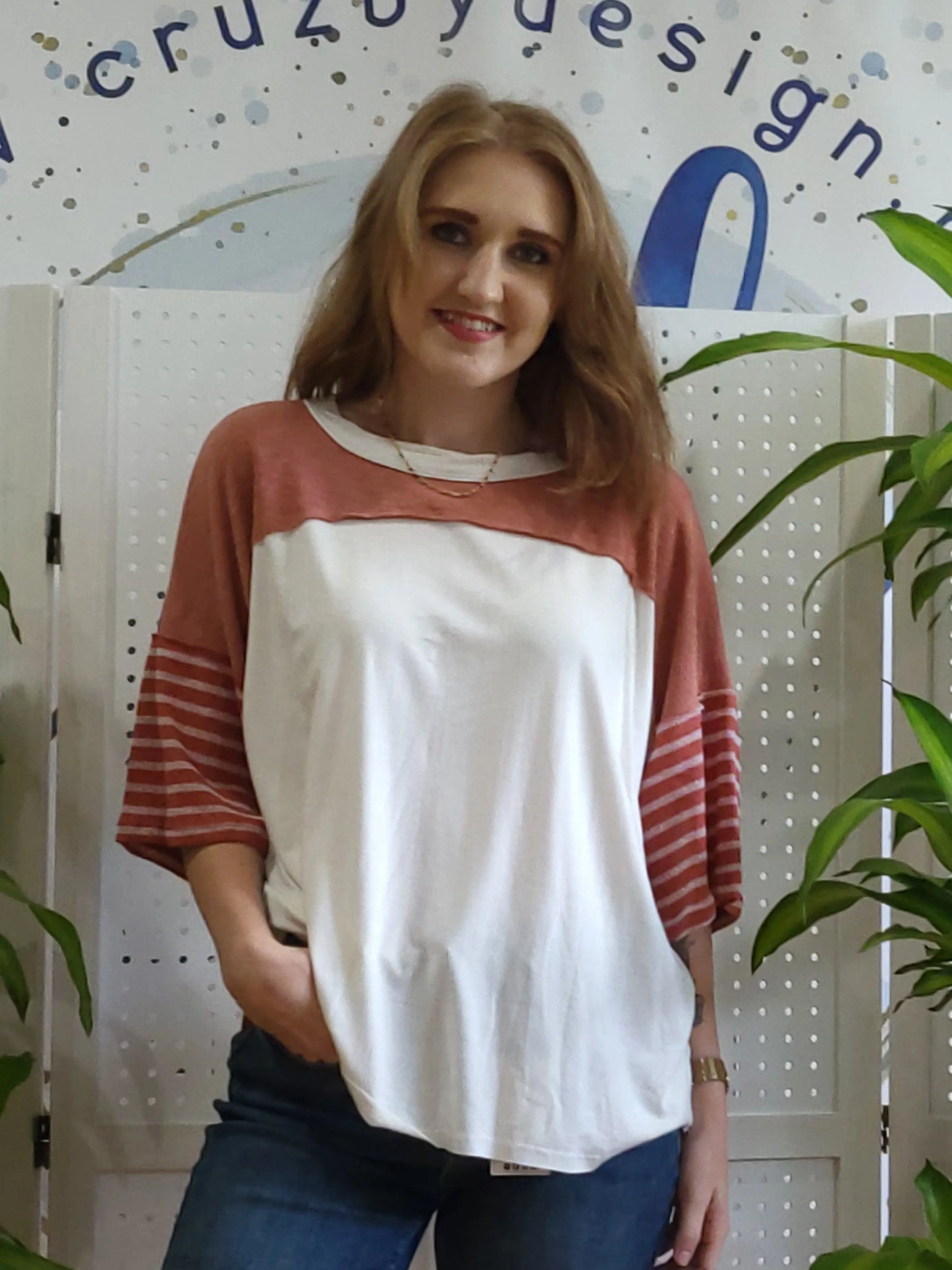 Rusty Stripes Top Ces Femme