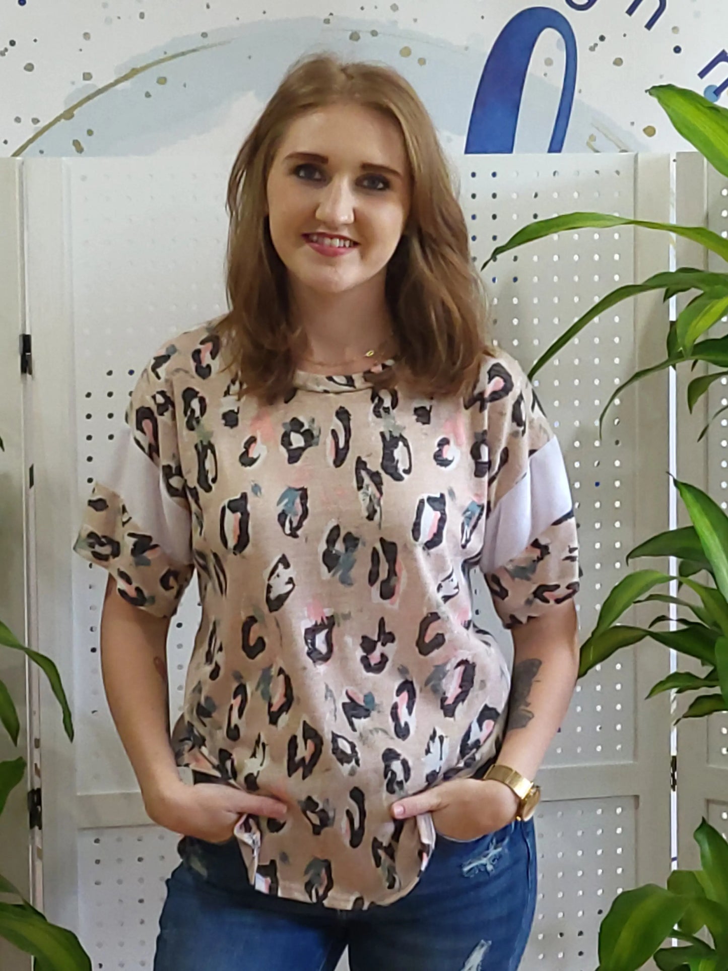 Waterpaint Leopard print Shirt Cruz By Design