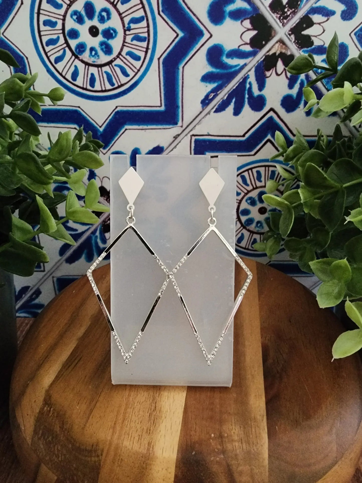 Etched Silver Teardrops Suzie Q