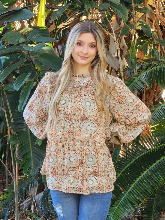 Mix Media Flowy Shirt Jodifl