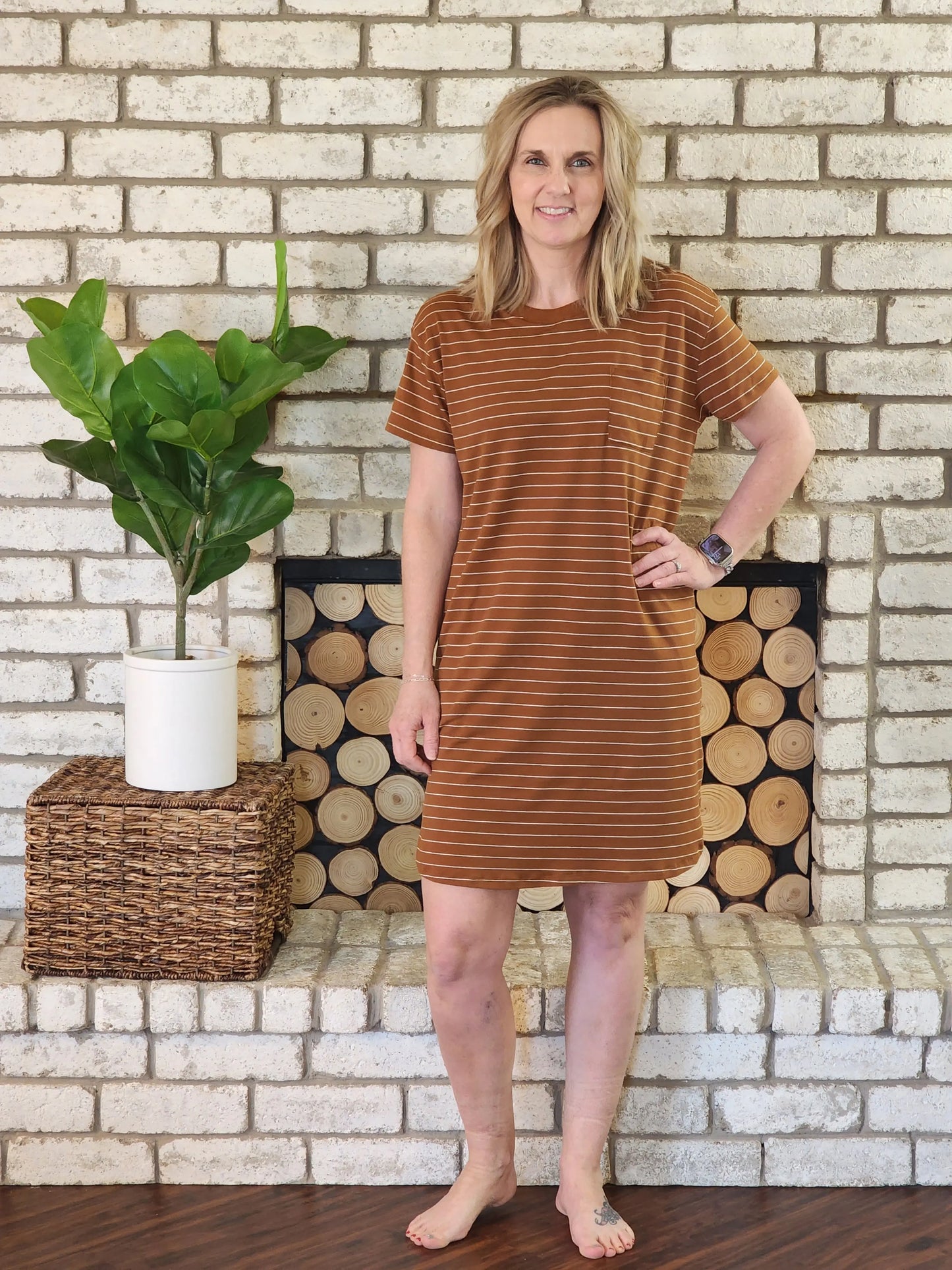 Rust Striped Dress Wishlist