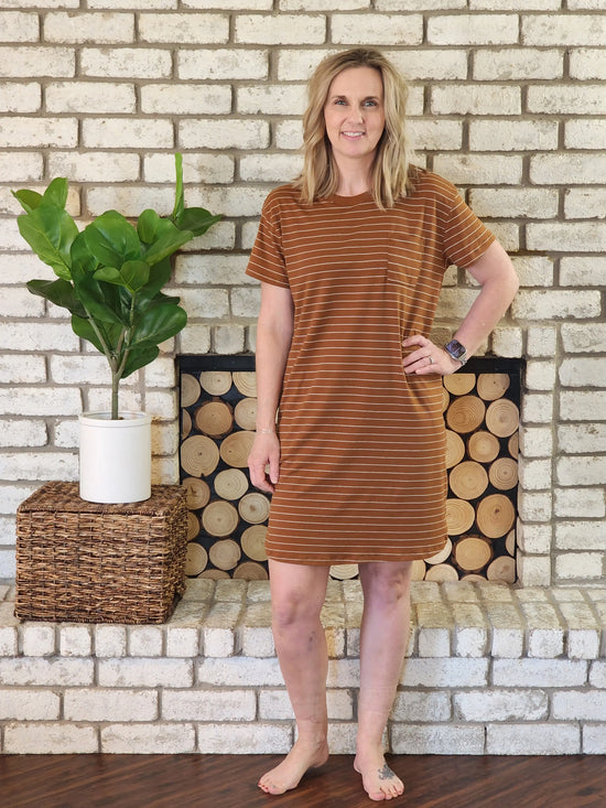 Rust Striped Dress Wishlist
