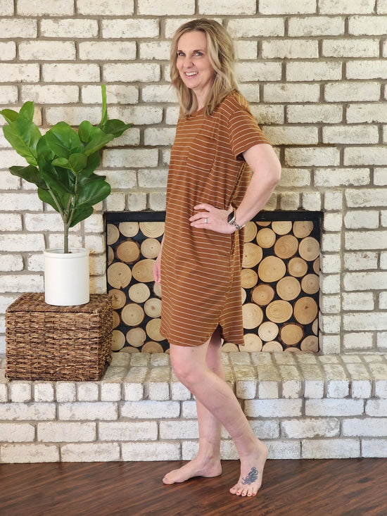 Rust Striped Dress Wishlist