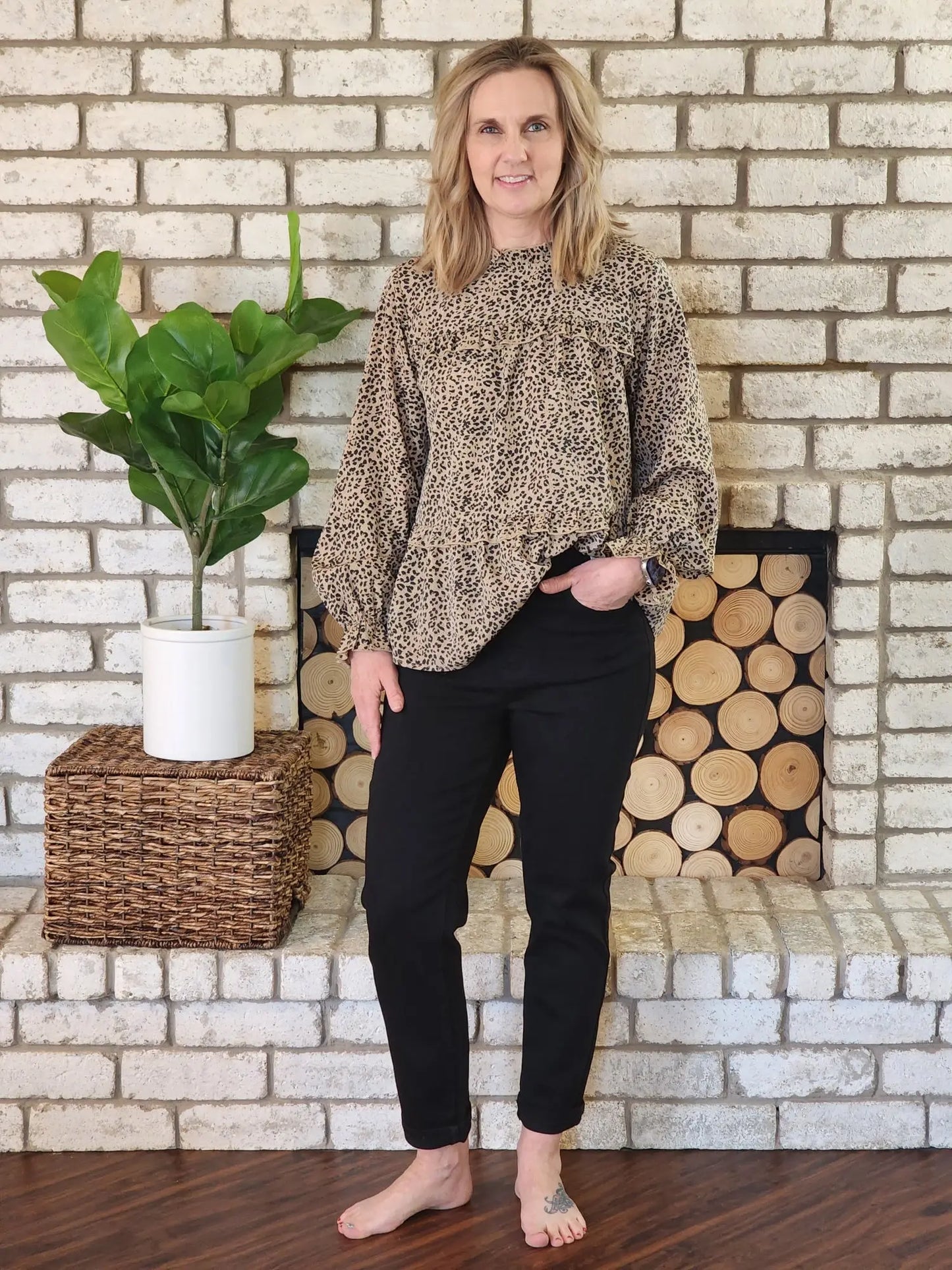 Cheetah Babydoll Shirt Andthewhy