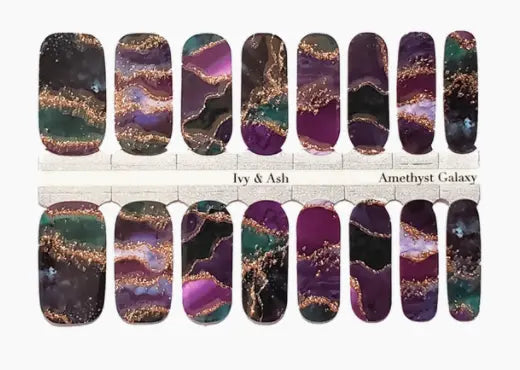 Nail Wraps - Amethyst Galaxy Ivy & Ash